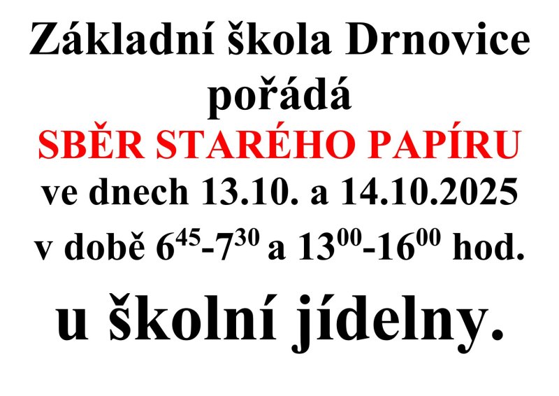 Sběr papíru podzim