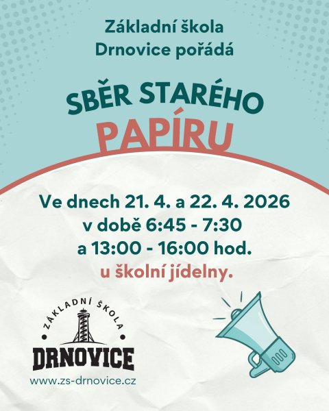 Sběr starého papíru – 21.-22. 4. 2026